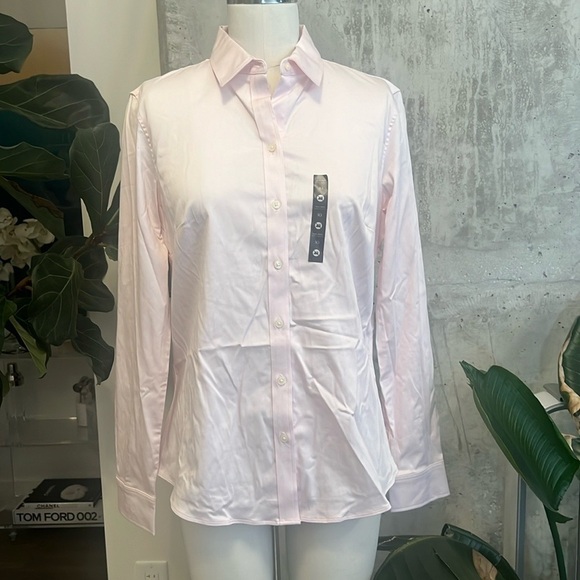 Banana Republic Tailored Fit Button Front Shirt Women’s Pink - Picture 1 of 9